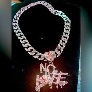 Pink and Silver Statement Necklace